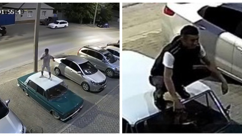 Парни, прыгавшие на чужом авто на парковке в Семее, записали видео с извинениями