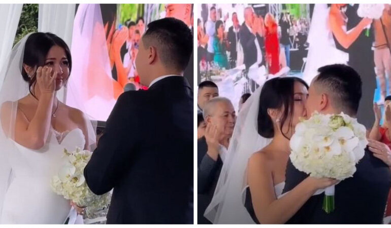 «Все плакали». Асель Садвакасова произнесла трогательную клятву на своей свадьбе
