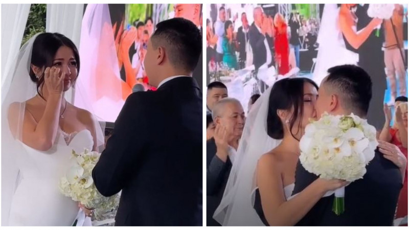 (RU) “Все плакали”. Асель Садвакасова произнесла трогательную клятву на своей свадьбе