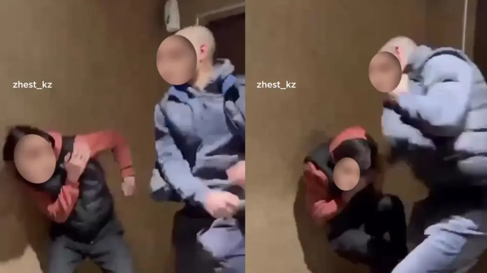 (RU) Видео жестокого избиения парня: подозреваемый задержан в Алматы