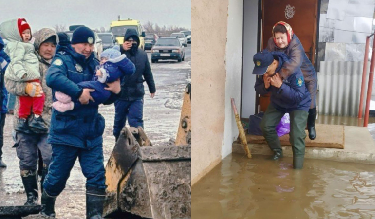 (RU) Дети на руках, апашки на спинах: как людей спасают из затопленных районов