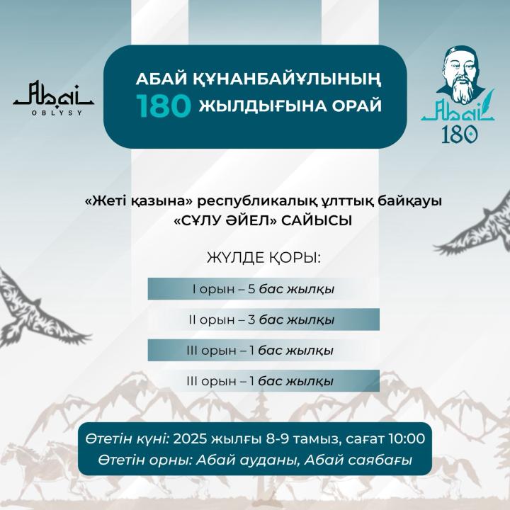 Абай облысында өтетін «Жеті қазына» ұлттық байқауының бағдарламасы таныстырылды