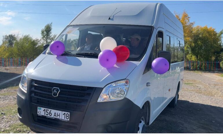 В селе Көктерек школе выделен новый автобус
