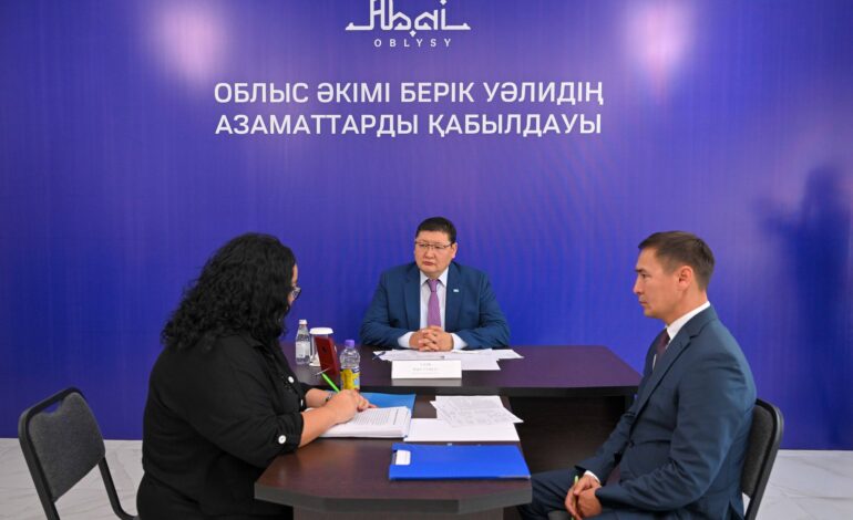 Облыс әкімі Мақаншы ауданының тұрғындарын жеке мәселелері бойынша қабылдады