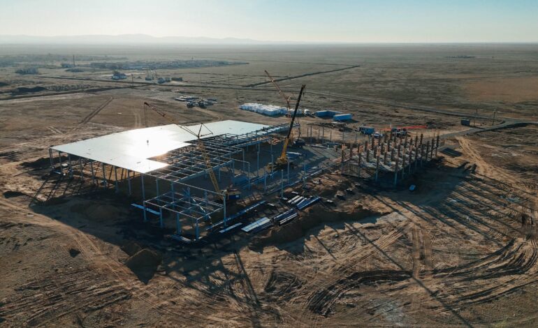 Абай облысында ірі ет комбинатының құрылысы қарқынды жүргізілуде